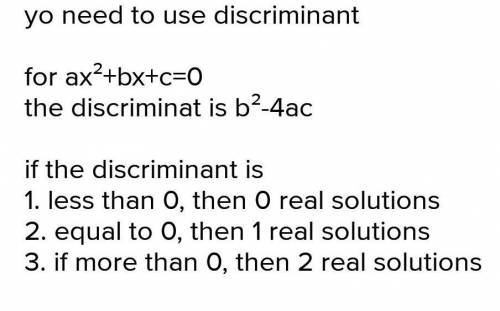 How many and what type of solutions does 7x^2−4x+3 have? 1 rational solution 2 rational solutions 2