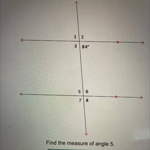 I will give BRAINLIEST to the correct answer
Find the measure of angle 5