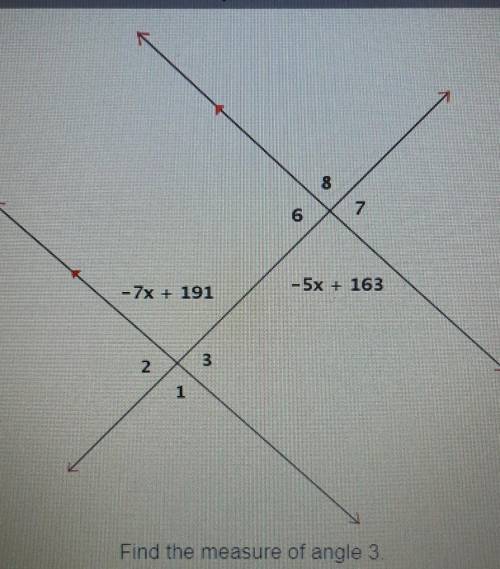 Find the measure of angle 3​