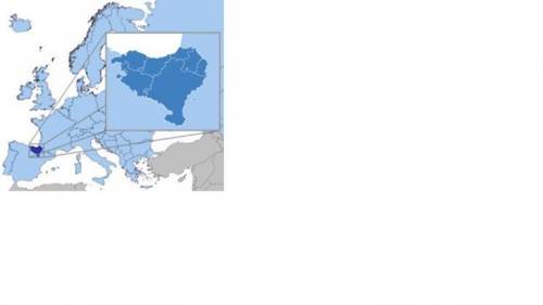 Observe o mapa abaixo e identifique a região dos povos bascos.