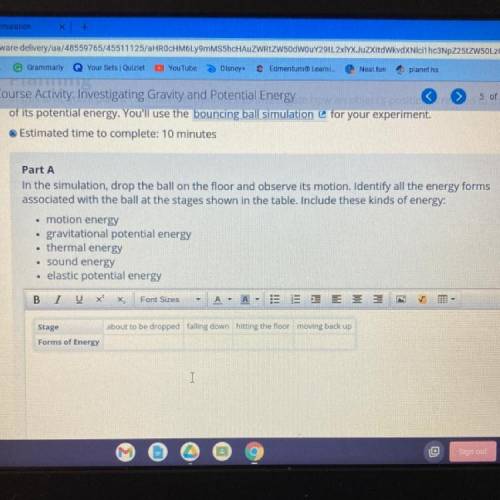 Can you guys quickly help with this? I just need to know the forms of energy that go in the spaces