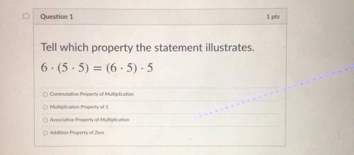 tell which property the statement illustrates. please help with this question i will mark u brainli
