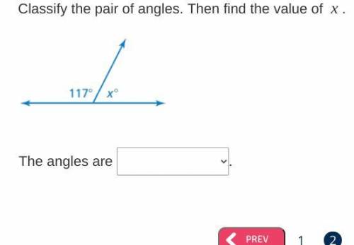 For this picture the options are...

1. complimentary angles
or 
2. supplementary angles