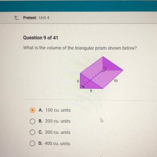 The volume of the triangular prism?
