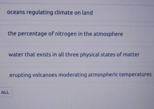 7.9(A) Which of these conditions is most responsible for Earth having an environment

that support