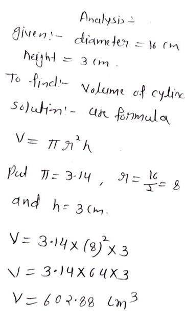 Which of the following is the best approximation of the volume of the cylinder below?

Use 3.14 for