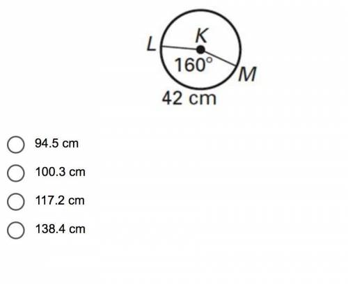Find the circumference of circle K. Round your answer to the nearest tenth of a centimeter and use