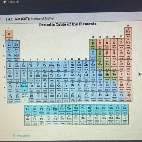 The periodic table below shows major regions in different colors. which answer choice describes all