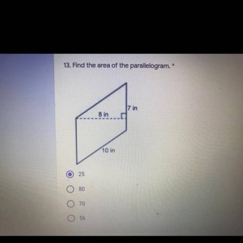 13. Find the area of the parallelogram.