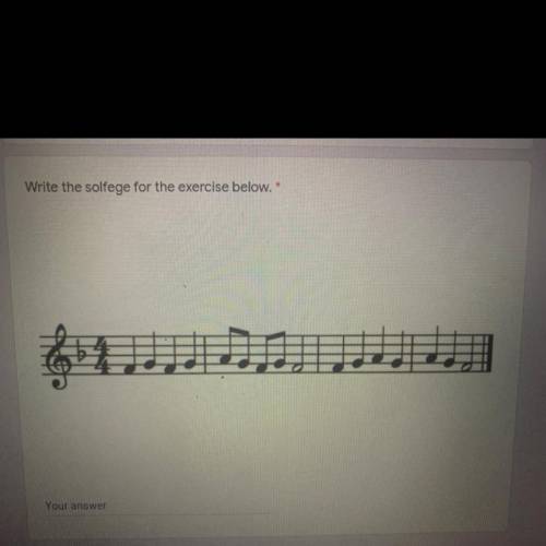 Write a solfege for the exercise below
