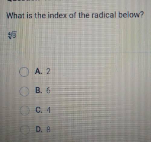 What is the index of the radical below​