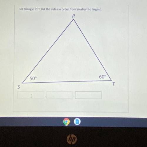 If I have a triangle with the angles 50 and 60° what will all three sides be￼

PLEASE HELP I DONT
