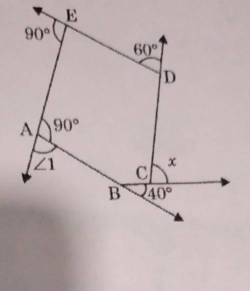 .find x in the following figure ​