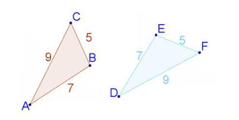 Which theorem proves that the triangles are congruent?
A. AAS
B. ASA
C. SAS
D. SSS