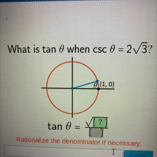What is tan 0 when csc 0= 2/3