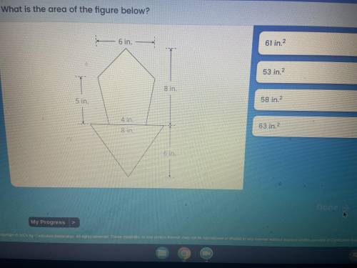 What is the area of the figure below