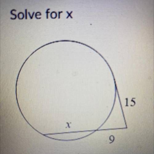 Solve for x 
Show all work please