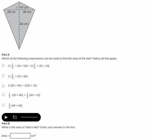 Which equations can be used to find the area?