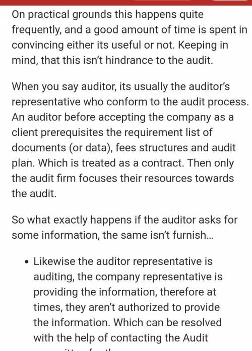 What are the consequences on the auditor if he auditor fails to report information??​