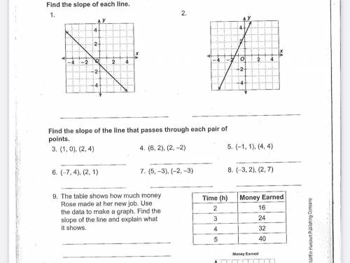 Please tell me how to find the Slope of lines, (or do one for me) [I’ll try to help you back]