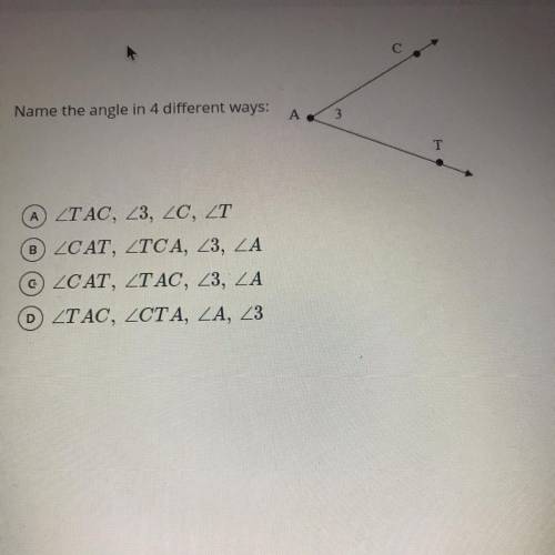 Name the angle in 4 different ways