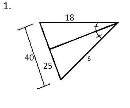 B.  Solve  for  the  unknown  side   by  applying  the  Triangle  Angle‐Bisector  Theorem.​