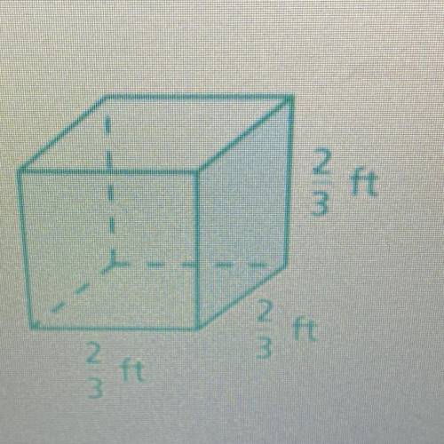 Solve for surface area 
formula for cube:
SA = 2 (s times s) + (4s) ( H)