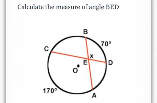 Calculate the measure of angle bed