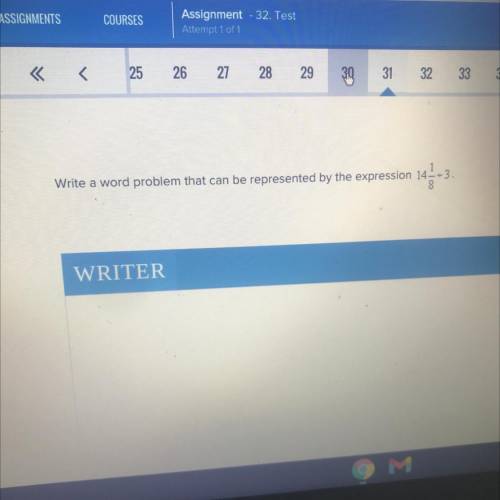 Write a word problem that can be represented by the expression