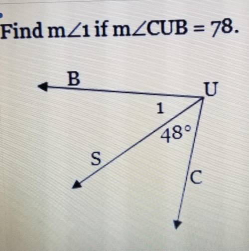 Find the measurement of angle 1. explain your reasoning.​
