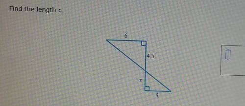 Find the length of X ( IN THE PICTURE)​