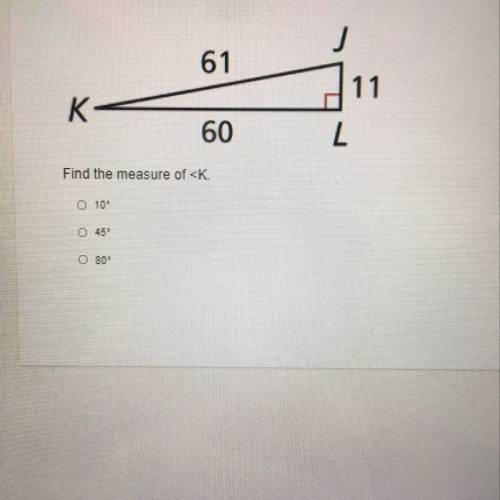 Find the measure Of K￼￼