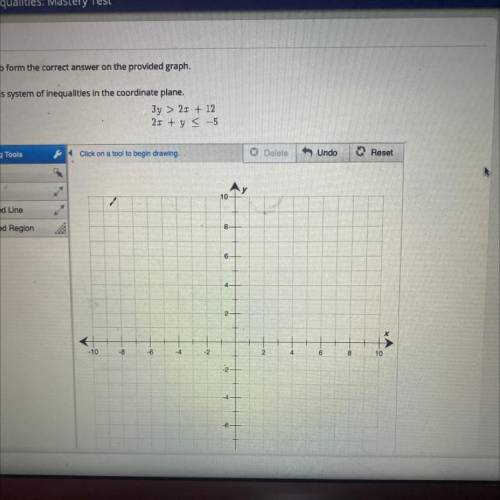 Graph the solution to this system of inequalities in the coordinate plane.

3y > 21 + 12
21 + y