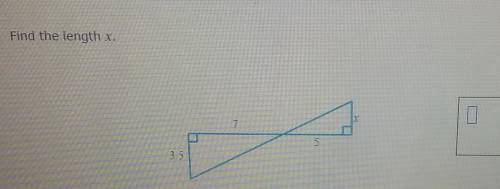 FIND THE LENGTH of X triangle (Look at picture easy and brainlest)​