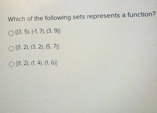 Which of the following represents a function​