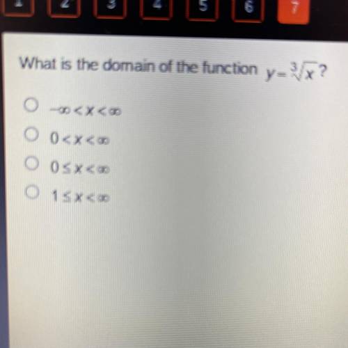 What is the domain of the function y=^3sqrtX?