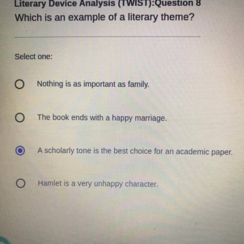 Which is an example of a literary theme
