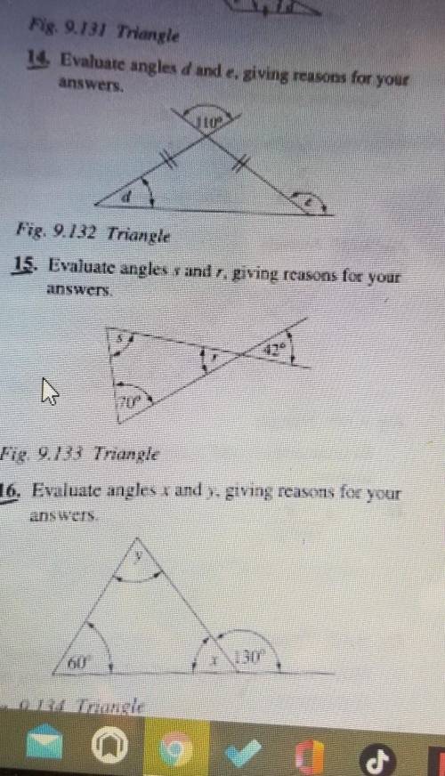 Can you plzz help me. Evaluate the angles and give reasons for your answer.​