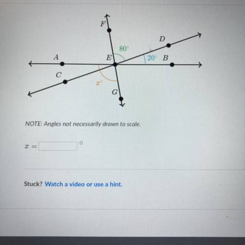 Find angle measures between intersecting lines