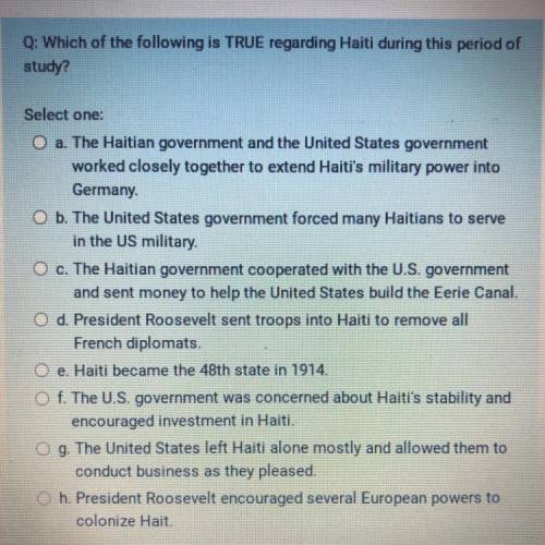 Which of the following is TRUE regarding Haiti during this period of study ?