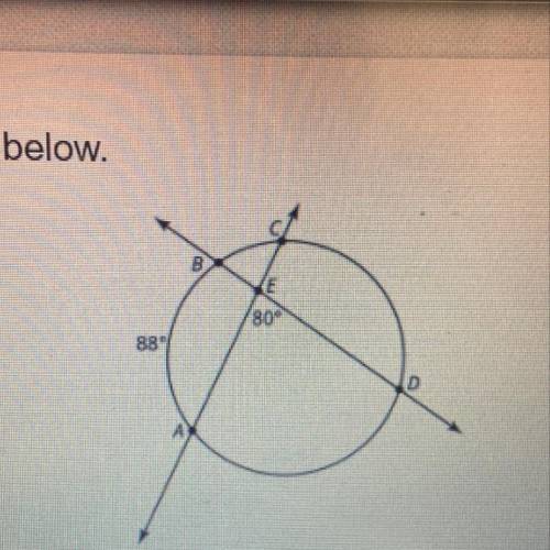 Determine the measure of CD from the diagram below.