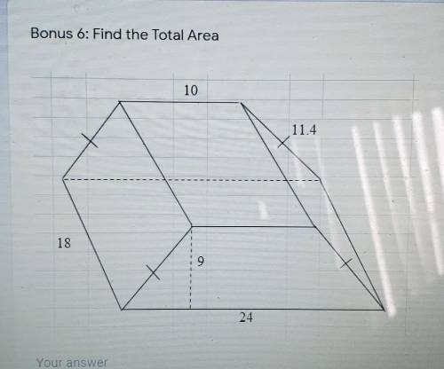 Bonus 6: Find the Total Area 10 11.4 18 1 9 24​