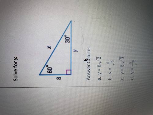 Solve for y please and thank you