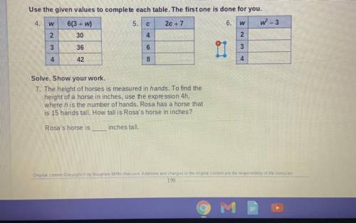 Use the given values to complete each table.
PLEASE HELP.