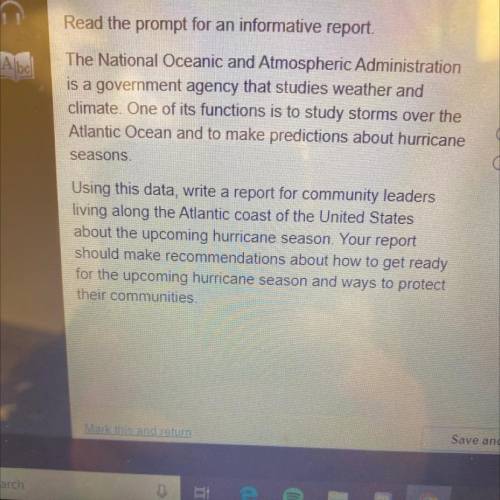 What is the main topic of this report?

community leaders
the hurricane season
government agencies