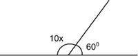 The angles shown below are supplementary:
what is the value of x