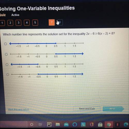Which number line represents the solution set for the inequality? HELP PLEASE