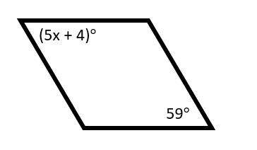 Find the value of x in The parallelogram.