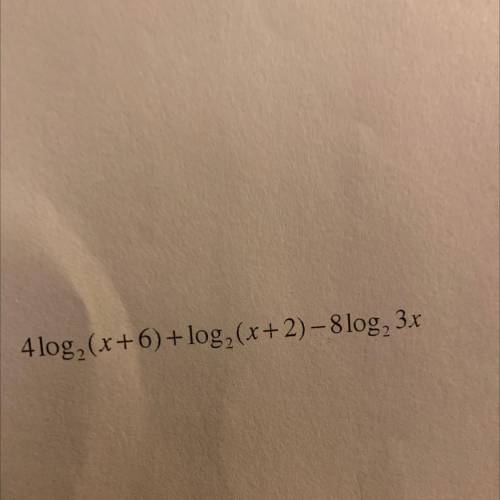 How would I condense this into one logarithm