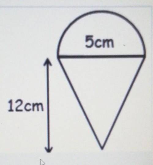 What is the area of the given compound shape?a) 69.8cm^2b) 39.8cm^2c) 49.6cm^2​